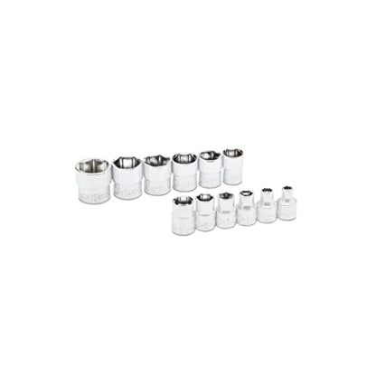 GEARWRENCH 12 Piece 1/4" Drive 6 Point MM Stubby Socket Set - 81394