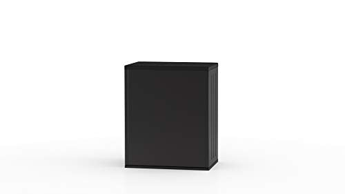 Suncast Commercial Heavy-Duty 9 Cubic Ft. Resin Storage Cabinet with Lockable Handles, Adjustable Metal-Reinforced Shelves for Garage or Workspace, Black, Made in The USA