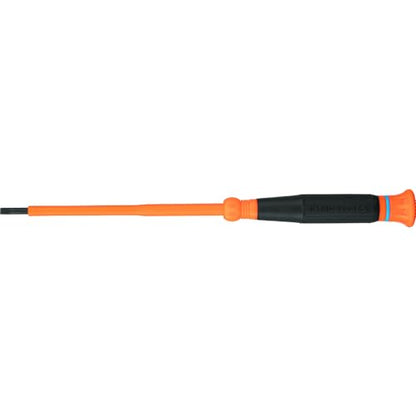 Klein Tools 6254INS Insulated Precision Screwdriver, 1/8-Inch Slotted Mini Electrician Screwdriver, 1000-Volt Cushion Grip Handle