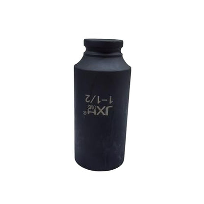 1/2" Drive 1-1/2" Impact Socket, Extra Deep, 6-Point, 4.7" Long, Heat Treated Cr-V Alloy Steel