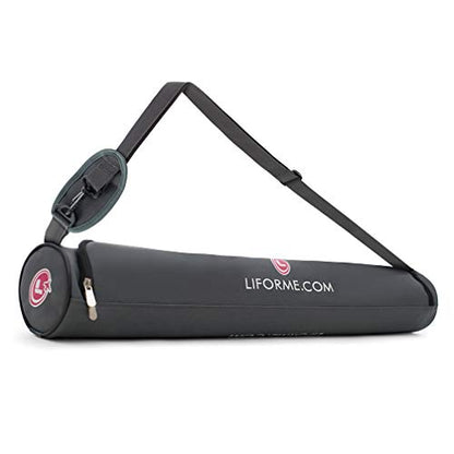 Liforme Travel Yoga mat – Free Yoga Bag, Patented Alignment System, Warrior-Like Grip, Non-Slip, Eco-Friendly and Biodegradable, Ultra-Lightweight and Sweat Resistant, Made with Natural Rubber – Blue