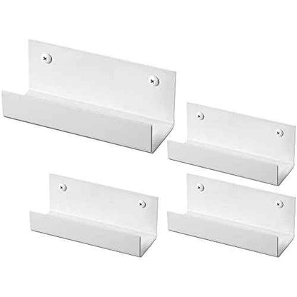 Blulu 4 Pieces Wall Mount Ladder Wall Wheelbarrow Hanger Steel Garage Storage Hook Wheelbarrow Hanger Heavy Duty Garage Storage Organizer for Hang Ladders Carts Chair Bicycle(White)