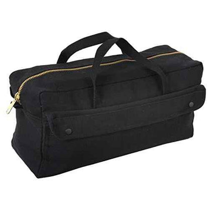 Rothco Canvas Jumbo Tool Bag With Brass Zipper, Black