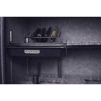 Lockdown Door Organizer Gun Safe, Large with Elastic Bands, Mounting Hardware and Durable Pockets for Handgun Storage, Gun Safe Management and Firearm Organization