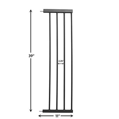 MidWest Homes for Pets 11" Wide Extension for 39" High Night Safety Glow Frame, Graphite