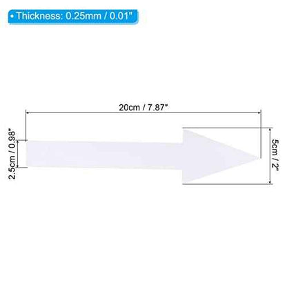 PATIKIL 8"x2" Arrow Sticker, 10 Pack PVC Removable Self Adhesive Waterproof Floor Decal Wall Marking Arrow Sign for Road Instructions, White