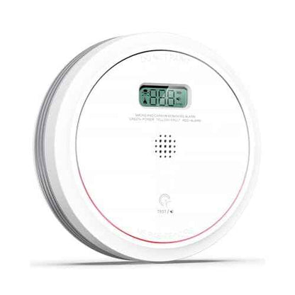 Smoke and Carbon Monoxide Detector Combo 10 Year Battery, Dual Sensor Smoke Alarm Carbon Monoxide Detector with LCD Display for Home, 1 Pack