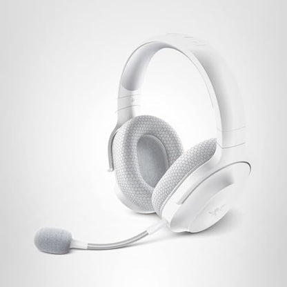 Razer Barracuda X Wireless Gaming & Mobile Headset (PC, PlayStation, Switch 2, Android, iOS): 2.4GHz Wireless + Bluetooth - Lightweight - 40mm Drivers - Detachable Mic - 50 Hr Battery - Mercury White