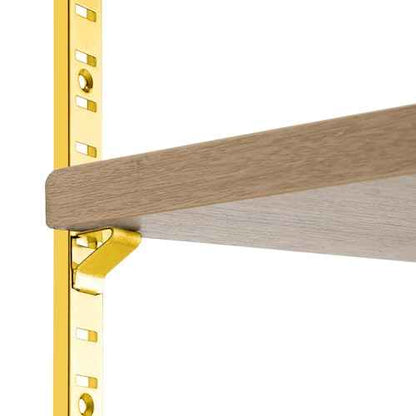 6 Pcs 36 Inch Shelf Pilaster metal Mortise Mount Pilaster Strip Adjustable Shelf Standards for Wall Shelving System Closet Organization Storage (Brass)
