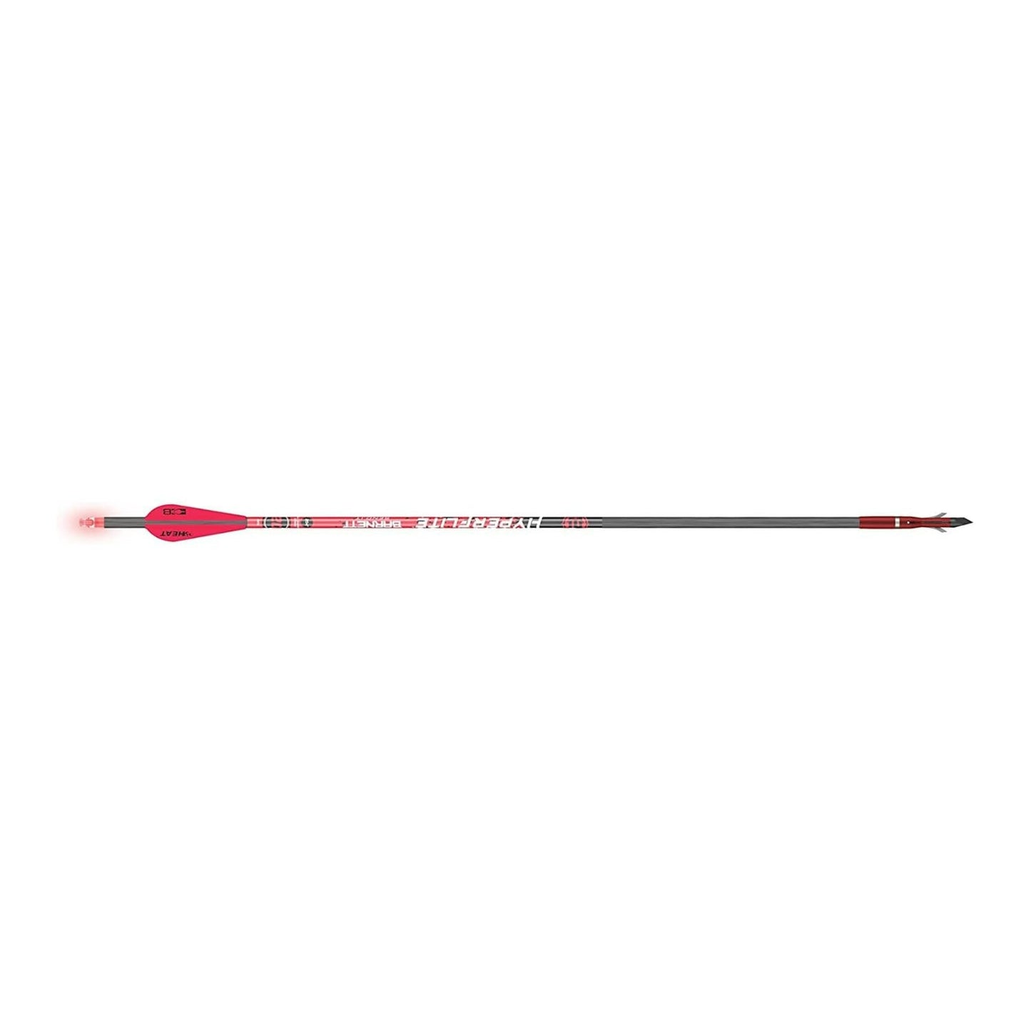 Barnett Hyperflite Illuminated Crossbow Arrows, 3-Pack of Polycarbonate Half-Moon Nocks with Multi-Colored Strobe Lights, 20"