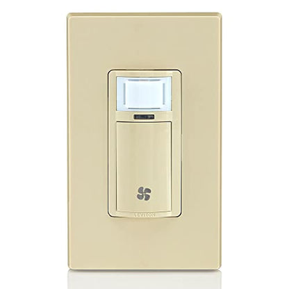 Leviton Humidity Sensor Switch for Bathroom Exhaust Fan, Automate Ventilation, Air Circulation, Moisture Control, ¼ HP, Single Pole, DHS05-1LW, White