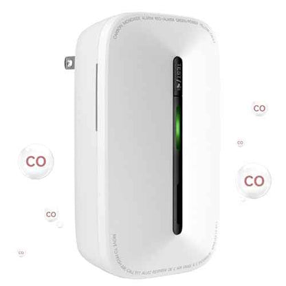 Carbon Monoxide Detectors Plug in, 10-Year Battery Powered CO Detector with Breathing Light, Portable Traval Carbon Monoxide Alarm for Home/Office/RV, 1Pack
