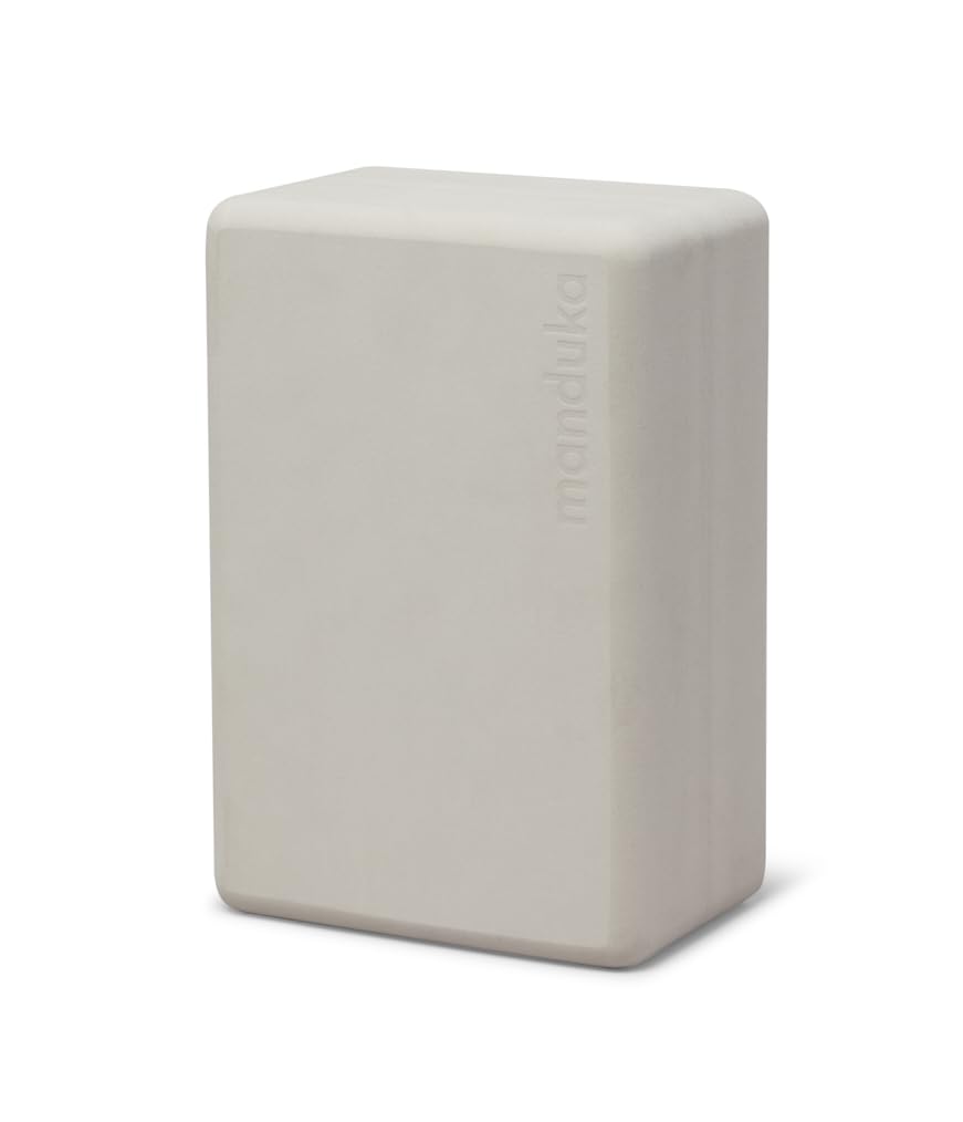 Manduka Foam Yoga Block - Recycled EVA Foam Block with Ergonomic Support, Yoga Equipment, Home Gym Accessory, & Pilates Tool, Lightweight for Travel, High Density, Comfortable Edges