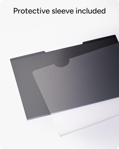 ZAGG 14-Inch Universal Laptop Privacy Filter (16:9) – Removable Magnetic 4-Way Screen Filter, Anti-Glare Matte Finish, Fingerprint Resistant, Reusable Design & Protective Sleeve