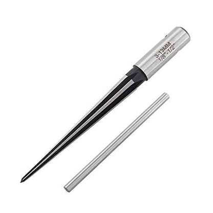 1/8"-1/2" (3-13mm) T Handle Tapered Reamer, 6 Fluted Chamfer Reaming Tool, Guitar Bridge Pin Hole Handle Tapered Reamers Woodworker Luthier Tool