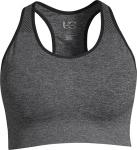 Under Control Plus Size Sports Bras for Women High Support Seamless Racerback Padded White/Black Sports Bra Yoga Workout Bras (as1, Cup_Band, 3X, 48, Marl Grey)