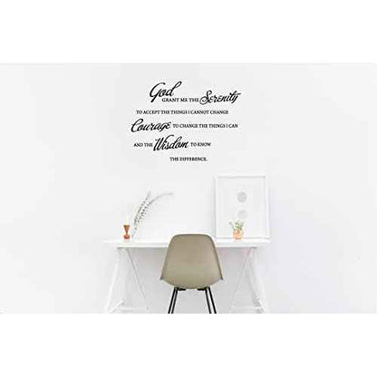 GOD Grant ME The Serenity Prayer Bible Art Quote Vinyl Wall Stickers Decal D?cor