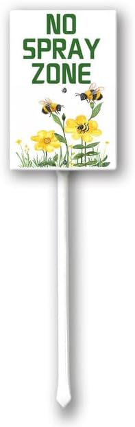 Uptell No Spray Zone Yard Signs with Stakes Aluminum Sign for House/Front Door and Business Outdoor Decoration 7x8.8 Inch