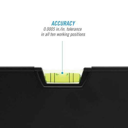 CHANNELLOCK 48-Inch, Professional-Grade Aluminum Box Level with Solid Block Acrylic Vials, 5200-0048