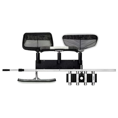 Poolmaster Outdoor Wall-Mounted Tool Organizer Rack, Heavy-Duty Garden Tool Holder and Swimming Pool Equipment Storage for Backyard, Fence, or Garage