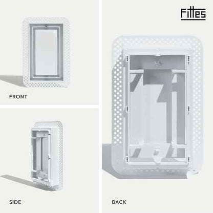Fittes Flush Wall Vent [Lite+] - 6"x10" - Cotton White - 1 Pack