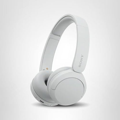 Sony WH-CH520 Wireless Headphones Bluetooth On-Ear Headset with Microphone and up to 50 Hours Battery Life with Quick Charging, White