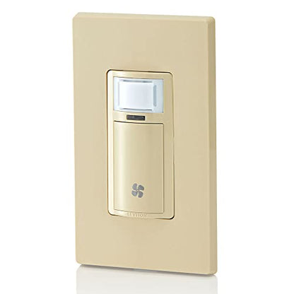Leviton Humidity Sensor Switch for Bathroom Exhaust Fan, Automate Ventilation, Air Circulation, Moisture Control, ¼ HP, Single Pole, DHS05-1LW, White