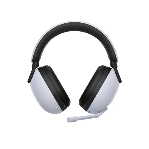 Sony INZONE H9 Gaming Headset, Wireless Noise Canceling Bluetooth Headset With Microphone, 360 Spatial Sound, For PC and PS5 (WH-G900N), White