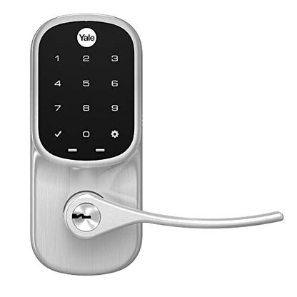 Yale Assure Lever - Keypad Lever Lock (for Doors with no deadbolt) - Keyless Entry with pin Code Unlocking and one-Touch or Auto-Locking - Black Suede