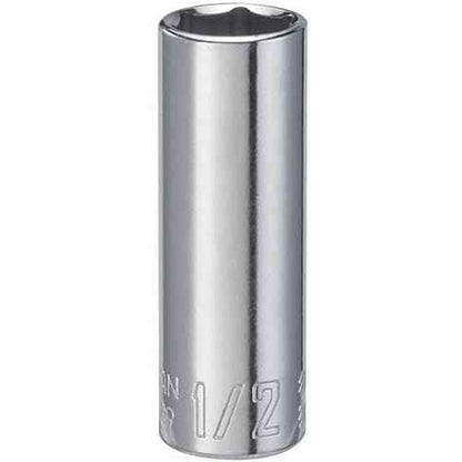 CRAFTSMAN Deep Socket, SAE, 1/4-Inch Drive, 1/2-Inch, 6-Point (CMMT43589)