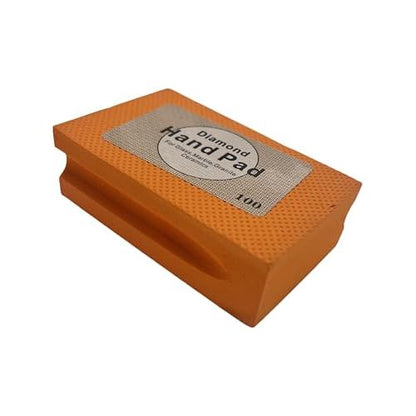Diamond Hand-Held Sanding Block, 4 Inch Electroplated Polishing Pad for Granite Marble Ceramic Tile Concrete Glass Polishing (100 Grit)