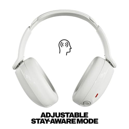 Skullcandy Hesh 360 Wireless Over-Ear Bluetooth Headphones, Up to 100 Hours Battery, Noise Isolating Fit, Flat-Folding Collapsible Design, Microphone iPhone Android - Bone
