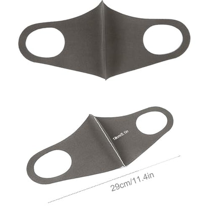 Medi-sky 3D Washable Masks for Adults, Dustproof Elastic Cloth Ear Straps Breathable Face Mask 6 Pack Grey