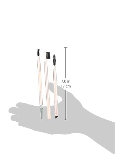 Real Techniques Eye Shade & Blend Makeup Brush Trio, For Eyeshadow & Liner, Makeup Tools for Shaping & Grooming Brows, Defined Makeup Look, Synthetic Bristles, Vegan & Cruelty-Free, 3 Count