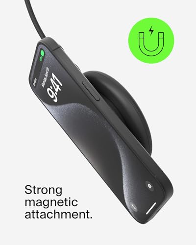 Belkin Magnetic Wireless Charging Pad 15W - MagSafe-Compatible Qi2-Certified Wireless Charging Station, iPhone Charger for Apple iPhone 16, 15, 14 Series, AirPods w/Non-Slip Base - Black (No PSU)