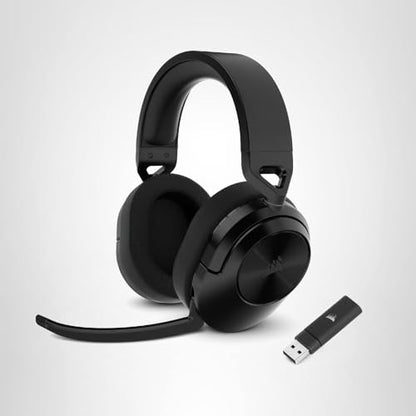 Corsair HS55 Wireless Multiplatform Lightweight Gaming Headset with Bluetooth - Dolby 7.1 Surround Sound - iCUE Compatible - PC, PS5, PS4, Nintendo Switch, Mobile - Black