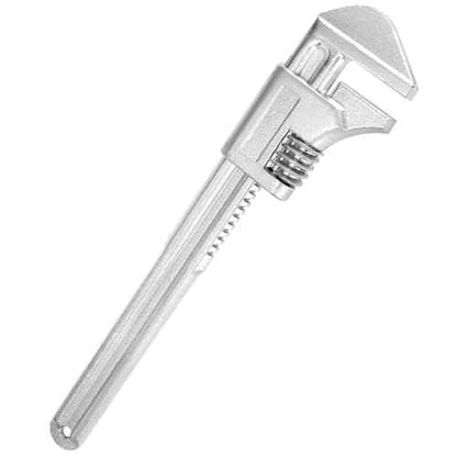 QWORK 15" Automotive Wrench - Adjustable Chrome-Plated Tool for for Plumbers, Pipe, Home, Auto Repair