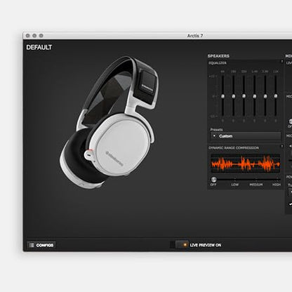 SteelSeries Arctis 7 - Lossless Wireless Gaming Headset with DTS Headphone: X v2.0 Surround - For PC and PlayStation 4 - White