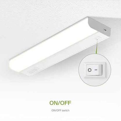 ASD 18 Inch LED Under Cabinet Lighting Hardwired, On/Off & Color Temp Switch, 10W 807LM, 5CCT 2700K-5000K CRI90+, Dimmable Under Counter Lights for Kitchen, Under Cabinet Lights, 2 Pack, UL