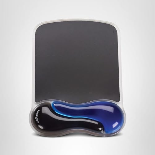 Kensington Duo Gel Mouse Pad with Wrist Rest, Ergonomic Wrist Support for Pain Relief, Comfortable Non-Skid Gel Pad for Computer, Laptop, Office & Home 9.6" x 7.6", Blue K62401AM