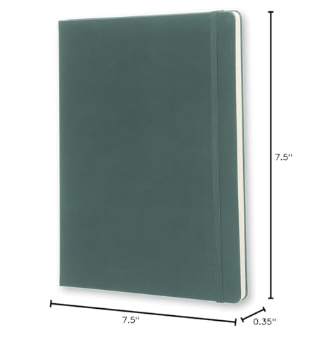 Moleskine Classic Notebook, Hard Cover, Ruled/Lined, XL (7.5" x 9.5"), Forest Green, 192 Pages