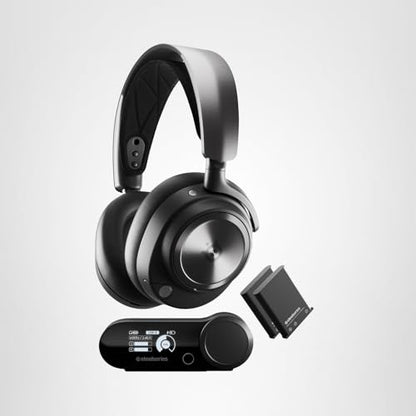 SteelSeries Arctis Nova Pro Wireless Multi-System Gaming Headset - Premium Hi-Fi Drivers - Active Noise Cancellation - Infinity Power System - ClearCast Gen 2 Mic - PC, PS5, PS4, Switch, Mobile