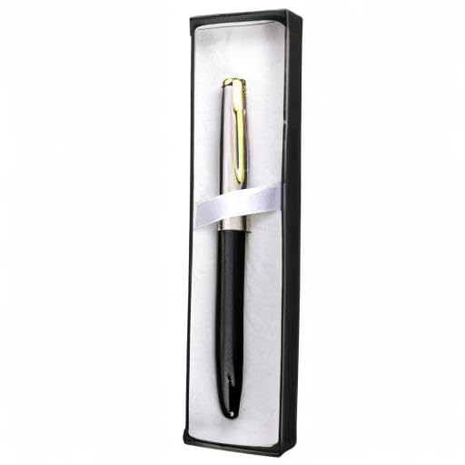 Frcctre 20 Pack Empty Pen Gift Box with Clear Lid, Pen Display Case Pencil Gift Box Black Cardboard Collection Case with Cushion, Ballpoint Jewelry Gift Box for Birthday Business Office Supplies