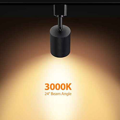 VANoopee 6 Pack 10W Dimmable LED Track Lighting Heads H Type Track Light Replacement Fixtures Bright 3000K Warm White Ceiling Spotlight for Accent Task Art, Flicker Free CRI90+ 24¡Æ 800lm Black