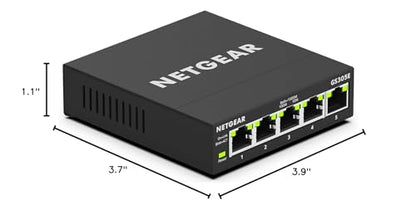 NETGEAR 5-Port Gigabit Ethernet Easy Smart Managed Essentials Switch - Desktop or Wall Mount, Home Network Hub, Office Ethernet Splitter