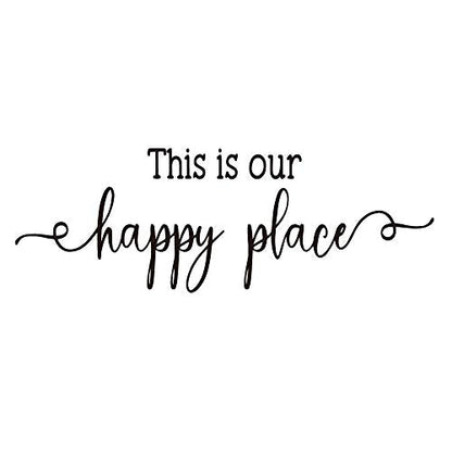 This is Our Happy Place - Carved Letters Sweet Words Wall Decals Vinyl Art Words Home D?cor