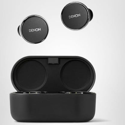 Denon PerL Pro True Wireless Earbuds - Adaptive Active Headphones Wireless Noise Canceling, Masimo Adaptive Acoustic Technology, Spatial Audio, 32Hr Battery Life, Wirefree Charging, Black