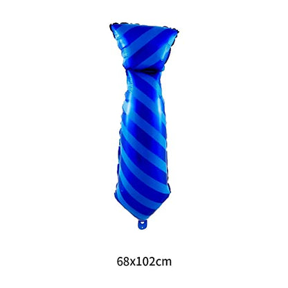 Blue Tie, Black Bow Tie, Beard, Electric Screwdriver Drill Hammer Balloon Set 17 inches each Balloon Decoration for Father's Day Party for Dad, Husband and boy friend Birthday Party(5 pcs)