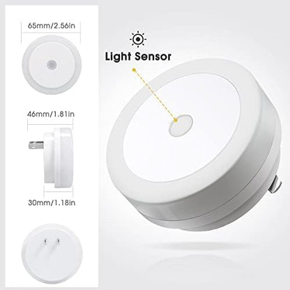 Night Light for Kids, Dynamic RGB Night Lights Color Changing, Nightlight with Light Sensors, Kids Night Lights for Bedroom, Plug in Nightlight for Boys, Girl Night Light, 2 Pack