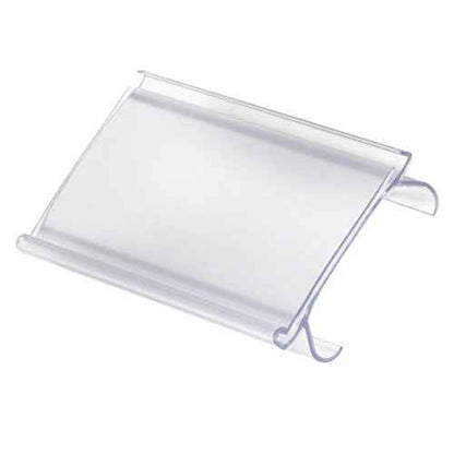 Akro-Mils 29308 Clear Protective Plastic Flat Label Holders for Wire Shelving Retail Display and Warehouses, (25-Pack)